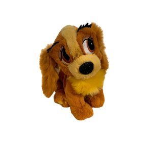 DIsney lady and the tramp plush dog Cocker spaniel Stuffed Animal Puppy Toy 8 in